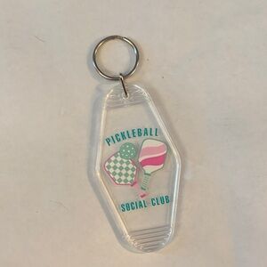 Pickleball social club hotel style keychain